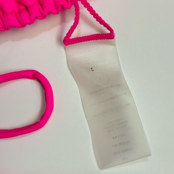 Good American Neon Pink Tiny Ties Bikini Set - Size 7 / 4x / 22 - 24 - Picture 8 of 11
